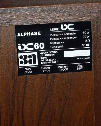 Audio Design IX Alphase iX 60